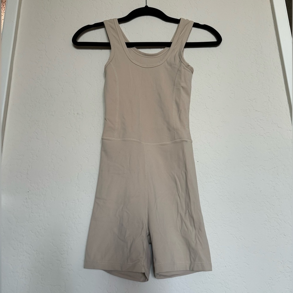 Neutral Macadamia Shortysuit Set Active One-Piece